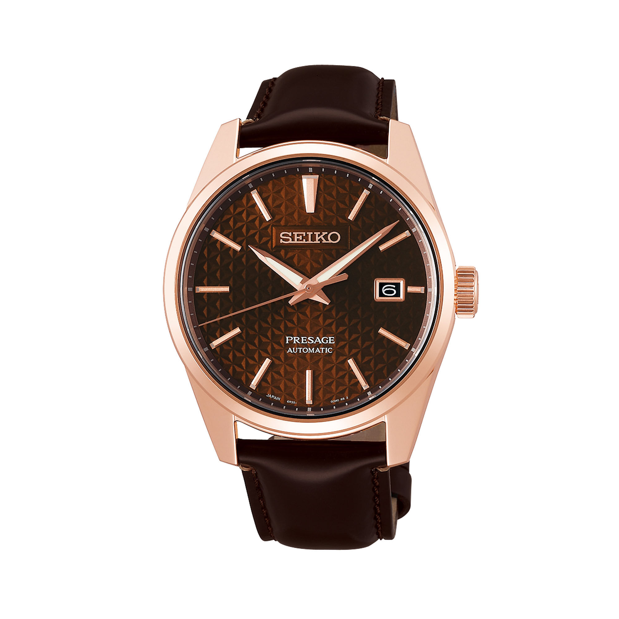 Seiko Presage Sharp Edged Series Automatic 39 mm Rose Gold Plated 